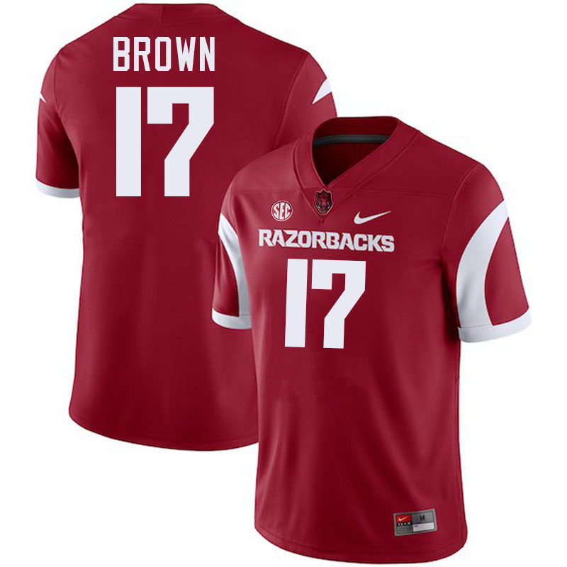 #17 Jalen Brown Arkansas Jersey,Arkansas Razorbacks College Football Jerseys Stitched-Retro Cardinal  #17 Jalen Brown Arkansas Jersey,Arkansas Razorbacks College Football Jerseys Stitched-Retro Cardinal